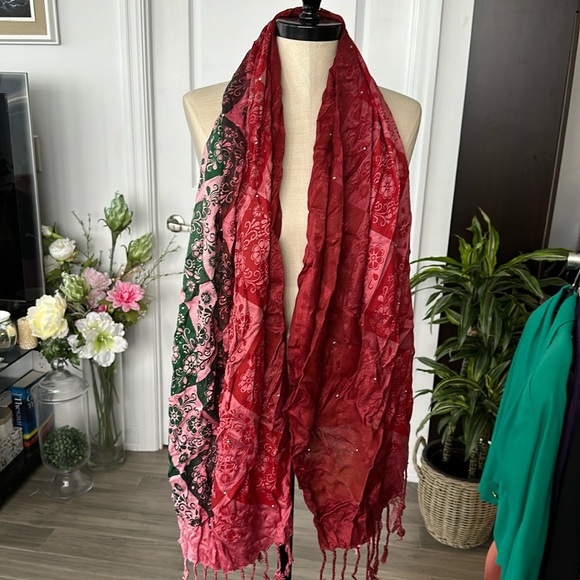 Pink Red Scarf Shawl - Picture 1 of 1